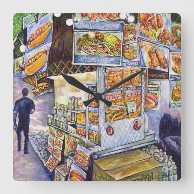 Sie können damit nicht mithalten quadratische wanduhr (Vorderseite)