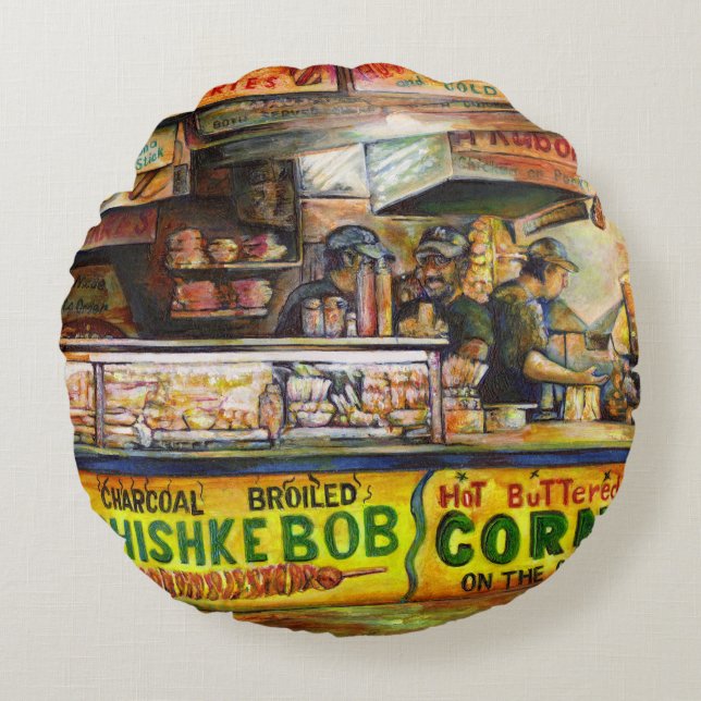 Sie können damit nicht mithalten rundes kissen (Vorderseite)