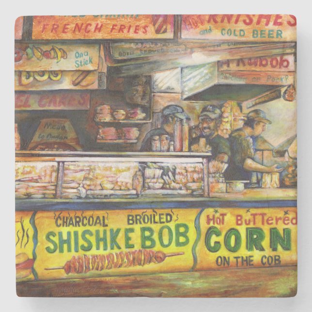 Sie können damit nicht mithalten steinuntersetzer (Vorderseite)