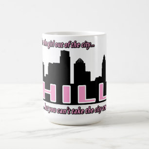 Sie können das Mädchen aus der Stadt heraus nehm Kaffeetasse