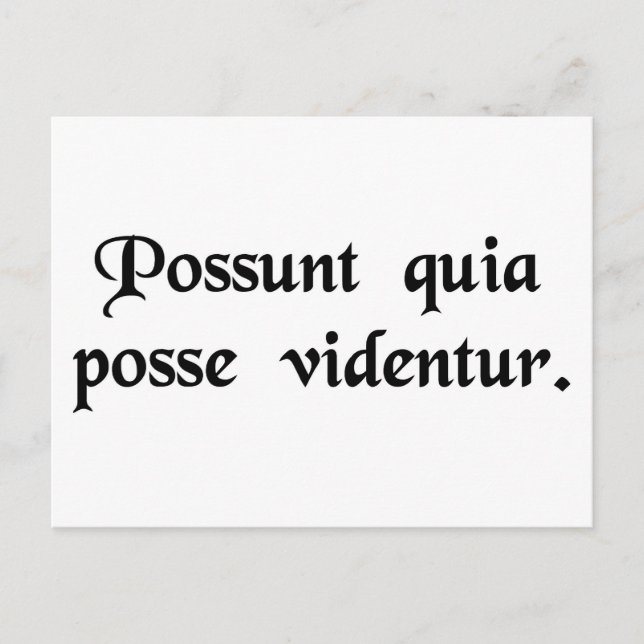 Sie können das, weil sie glauben, dass sie das kön postkarte (Vorderseite)