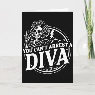 Sie können Diva Sy Skelett Friedenszeichen Goth G Karte