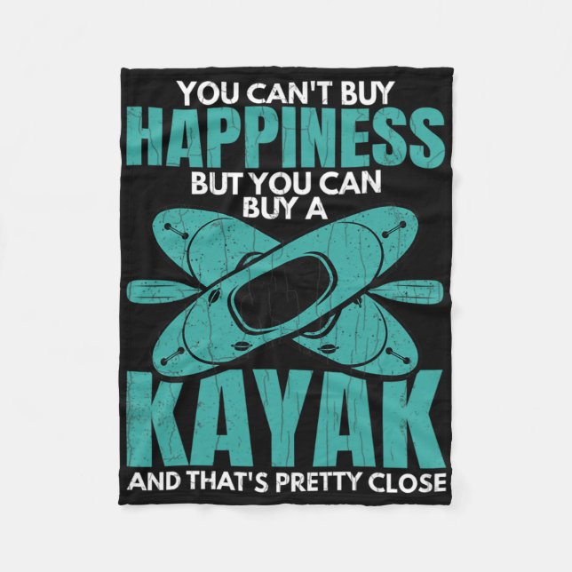 Sie können ein Kayak Funny Kayaking Kayaker Boot k Fleecedecke (Vorderseite)