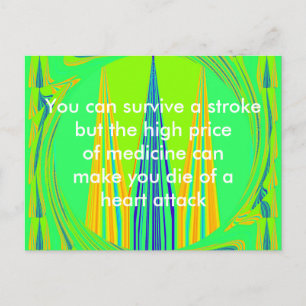 Sie können einen Schlaganfall Postkarte überleben
