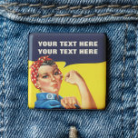 Sie können es Rosie machen, die Riveter Feminist Button<br><div class="desc">Ihr Katzen macht es Rosie Der Feministerknopf - Dieser sensationelle Knopf/Abzeichen hat ein Design, das auf dem uber coolen "Wir können es tun!" basiert. Amerikanische Propagandaposter. In Verbindung mit Rosie ist der Riveter, der während des Zweiten Weltkriegs maßgeblich an der Bewegung von Frauen in die bezahlte Arbeitskraft in der Industrie...</div>