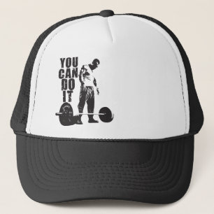 SIE KÖNNEN ES TUN. Gewichts-AnhebenWorkout Truckerkappe