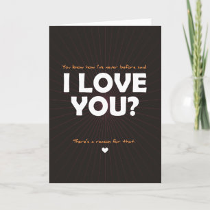 Sie können, ich nie vorher besagte i-Liebe Sie Feiertagskarte