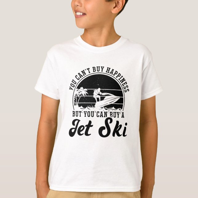 Sie können keinen glücklichen Jet-Skifahrer kaufen T-Shirt (Vorderseite)