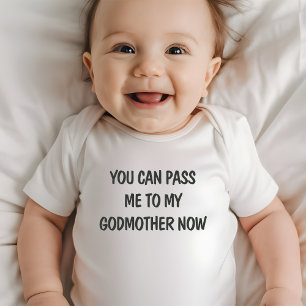 Sie können mich jetzt meiner Patentante übergeben Baby Strampler