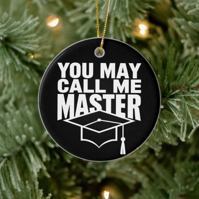 Sie können mich Master Graduate 2024 nennen Keramik Ornament (Baum)