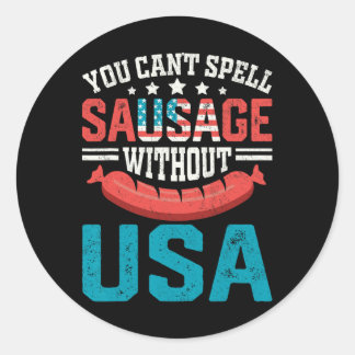 Sie können nicht die Wurst ohne den Vintagen Patri Runder Aufkleber