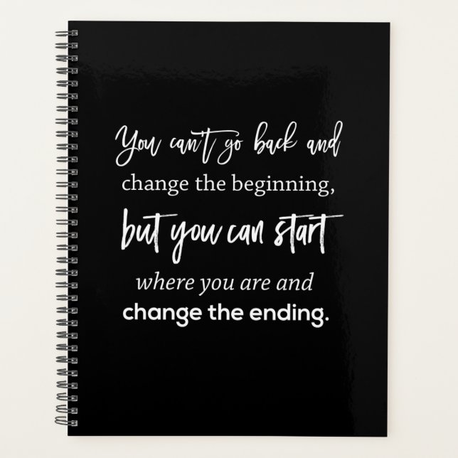 Sie können nicht zurückgehen und den Anfang ändern Planer (Vorderseite)