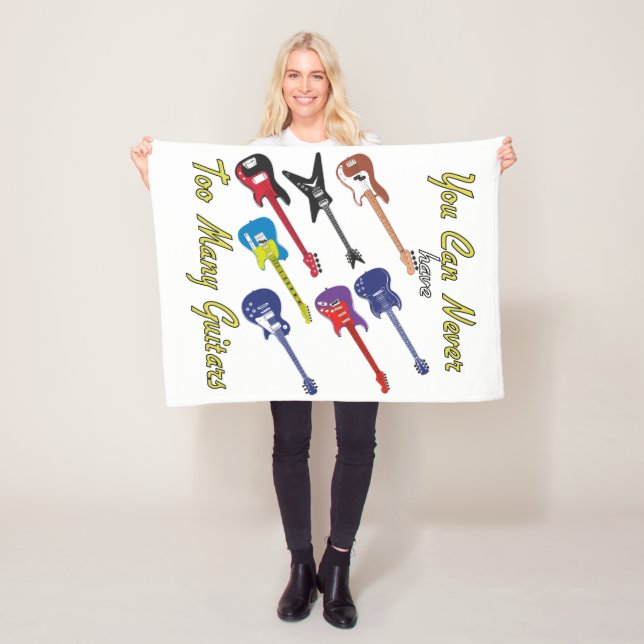 Sie können nie zu viele Gitarren haben - Fleecedecke (Beispiel)