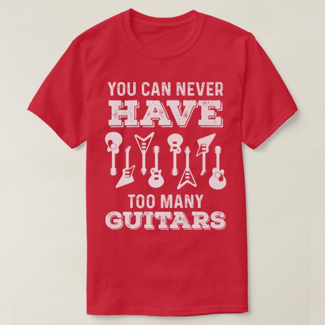 Sie können nie zu viele GitarrenMusicianPuzzle T-Shirt (Design vorne)