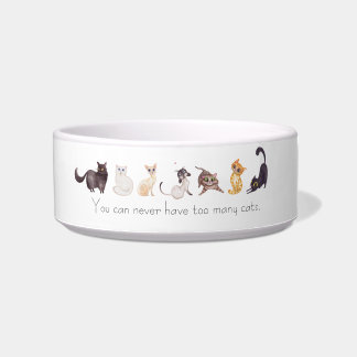 Sie können nie zu viele Katzen Design mit Katzen Napf