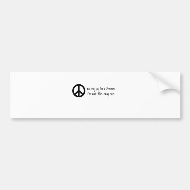 Sie können sagen, dass ich ein Träumer bin Autoaufkleber (Vorne)