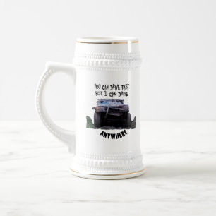 Sie können schnell fahren, aber ich kann überall f bierglas