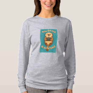 Sie können sich in Bildern Niedlichen Meer Otter m T-Shirt