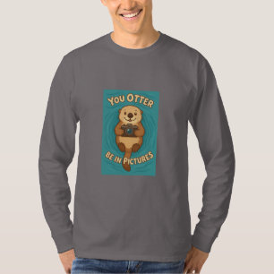 Sie können sich in Bildern Niedlichen Meer Otter m T-Shirt