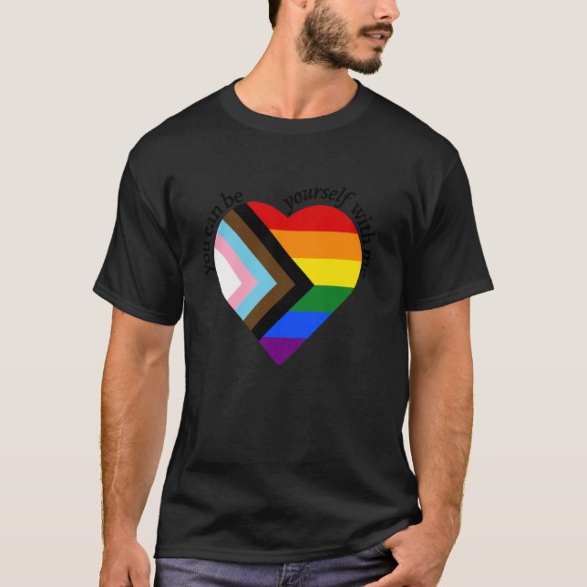 Sie können sich mit meiner LGBTQ Regenbogenflagge  T-Shirt (Vorderseite)