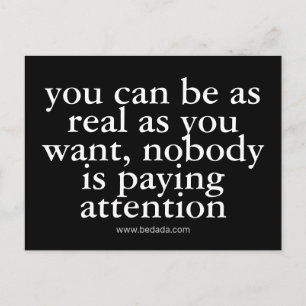 Sie können so echt sein, wie Sie gewollt haben, ni Postkarte