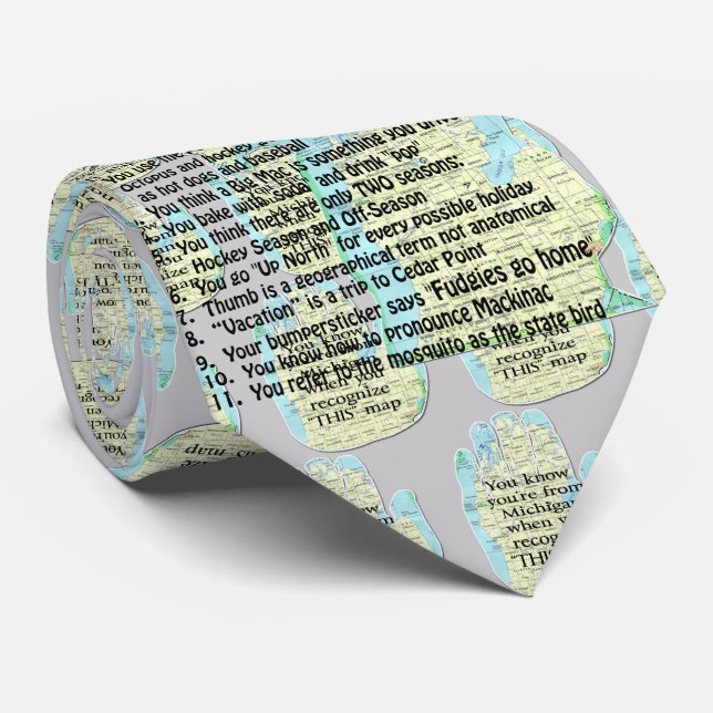 Sie könnten ein Michigander sein, wenn Krawatte (Gerollt)