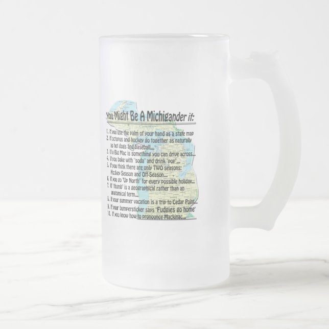 Sie könnten ein Michigander sein, wenn Mattglas Bierglas (Rechts)