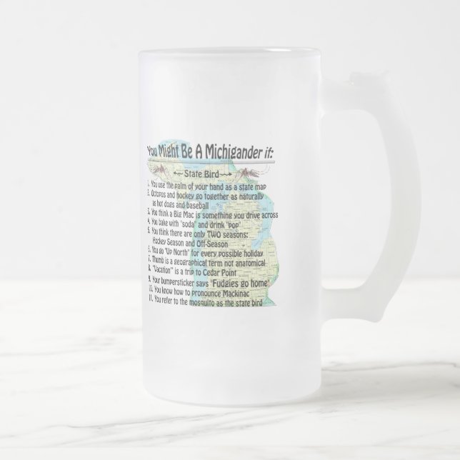 Sie könnten ein Michigander sein, wenn Mattglas Bierglas (Rechts)