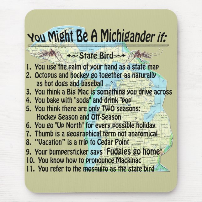 Sie könnten ein Michigander sein, wenn Mousepad (Vorne)