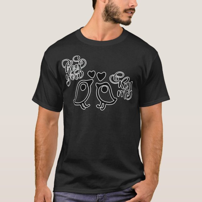 Sie küssen mich niedlich Pferderennfahrer T-Shirt (Vorderseite)