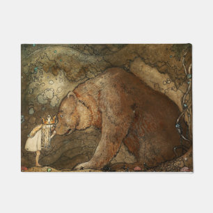 „Sie küsste den Bären“ von John Bauer Fußmatte