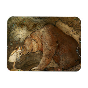 „Sie küsste den Bären“ von John Bauer Magnet