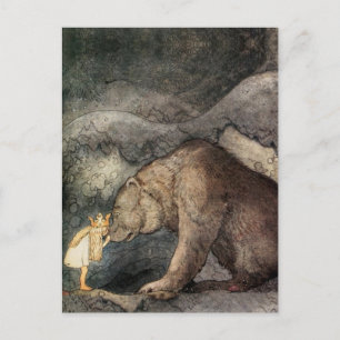 Sie küsste die Bärennase Postkarte