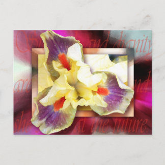 Sie lächelt über die Zukunft Postkarte