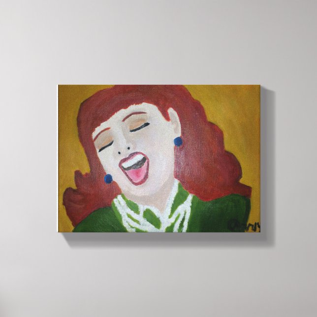 Sie lachte leinwanddruck (Vorderseite)