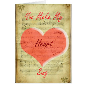 Sie lassen mein Herz Karte singen