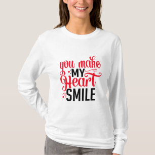 Sie lassen mein Herz lächeln Damen Langarmshirt T-Shirt