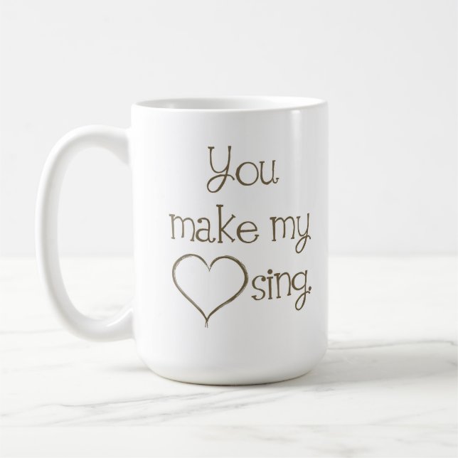 Sie lassen mein Herz Tasse singen (Links)