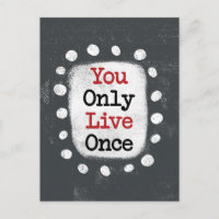 Sie leben nur einmal YOLO Postkarte