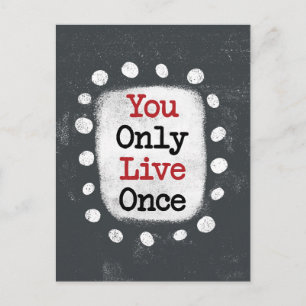 Sie leben nur einmal YOLO Postkarte