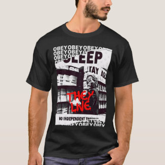 Sie leben OBEY Retro Cult Classic Horror Fan T-Shirt