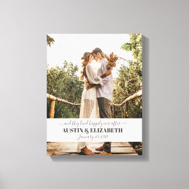 Sie lebten glücklich, je nachdem, wie die Hochzeit Leinwanddruck (Vorderseite)
