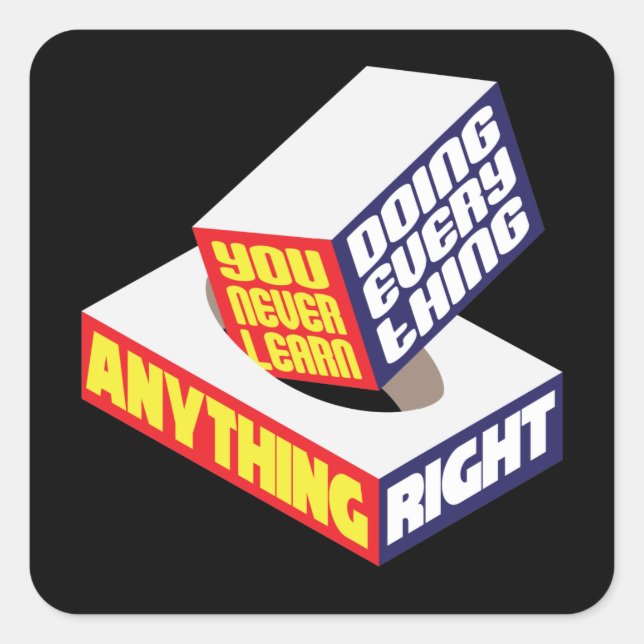 SIE LERNEN NIE ETWAS - Funny Stickers (Vorderseite)