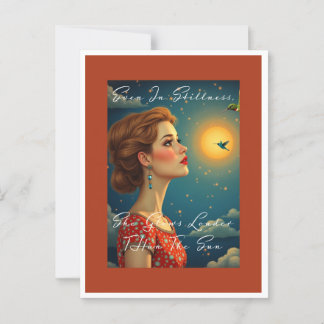 Sie leuchtet lauter als die Sonne Postkarte