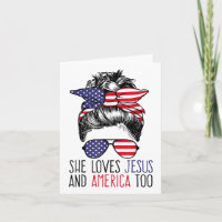 Sie Liebe Jesus und Amerika zu 4. Juli Christus