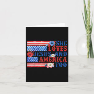 Sie Liebe Jesus und Amerika zu Christliche Flagge  Karte