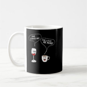 Sie Liebe mir mehr T - Shirt Funny Wine und Kaffee Kaffeetasse