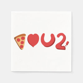 Sie Liebe Pizza, na ja, Pizza Liebe Sie auch! Serviette