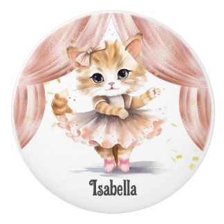 Sie Lieben Ballettschuhe Namenszieherin zu tanzen Keramikknauf