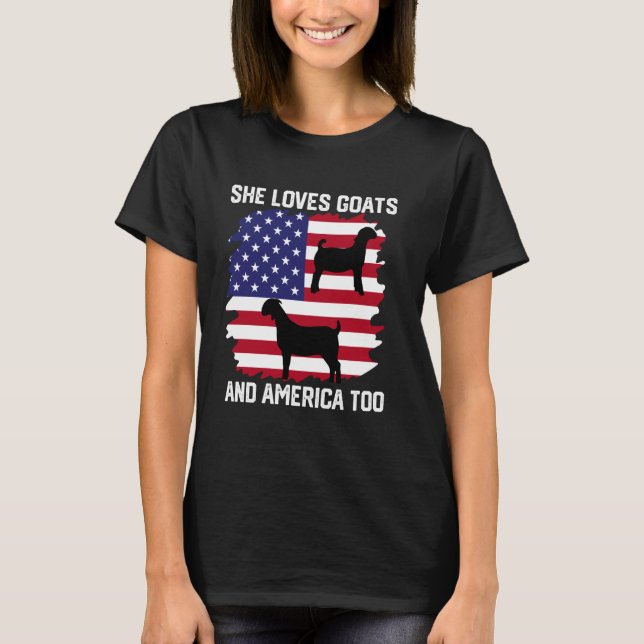sie Lieben bohren Ziegen und auch Amerika, Boerzie T-Shirt (Vorderseite)